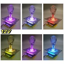 1x Arcade Game Colorful 12V Illuminated Joystick With Crystal Bublle Bat Handles picture