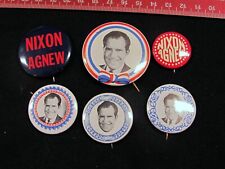 1968 & 1972 Richard Nixon for President 6 Pinback Button Lot PBL-22 picture