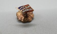 WWII Era 10K Gold U.S. Flag Patriotic Pin by Keeve - VERY SMALL picture