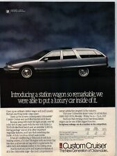 1991 OLDSMOBILE CUSTOM CRUISER STATION WAGON FULL PAGE PRINT AD 2549 picture