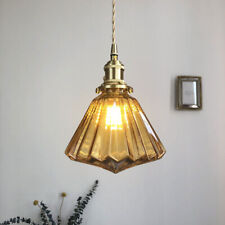 Vintage Brown Glass Pendant light LED Ceiling Lamp Chandelier Suspension Lights picture