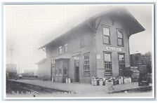 c1920's CRI Depot Rail Road Old Building Exterior Wellman Iowa Vintage Postcard picture