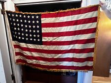 Vintage 48 Star American Flag Annin 4 x 6 High Grade Wool Bunting Gold Tassels picture