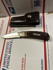Schrade Old Timer 510T Lockback Folding Knife USA W/ Leather Sheath picture