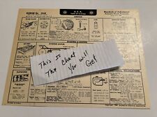 AEA Tune-Up Chart System 1948 Dodge Six Custom & Deluxe picture