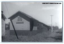 c1963 CRI&P Farmington Iowa IA Vintage Train Depot Station RPPC Photo Postcard picture