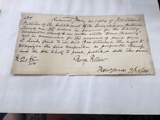 Handwritten signed letter receipt  George Pellew picture