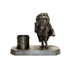 Vienna Bronze Grumpy Old Man Figure Cigar Lighter with Match Holder picture