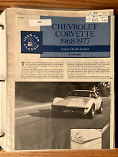 VINTAGE Corvette Article #24 Corvette 1968-1977 Used Car Classic Apr 1986 6 page picture