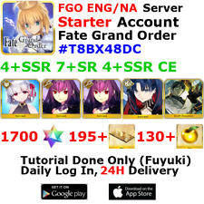 [ENG/NA][INST] FGO / Fate Grand Order Starter Account 4+SSR 190+Tix 1750+SQ #T8B picture