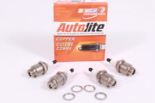 Box of 4 Genuine Autolite 458 Copper Non-Resistor Spark Plugs picture