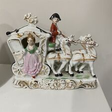 WALES JAPAN FIGURINE HORSE CARRIAGE VICTORIAN LADY  picture