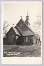 Spicer Minnesota, Bible Camp Chapel Church, Vintage RPPC Real Photo Postcard picture