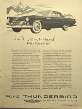 '55 Ford Thunderbird 292 Y-Block V-8 Mancave Garage Shop Vintage Print Ad 1955 picture