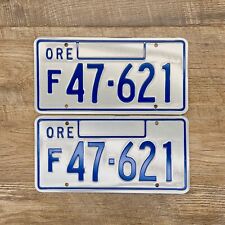Original OREGON 1964 65 66 67 Farm License Plate Pair - F47-621 - NOS Mint picture