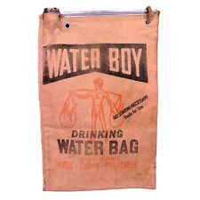 Vintage 1940's WATER BOY Canvas Drinking Water Bag with Metal Cap, Very Clean picture