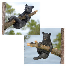 Set of 2: Out on a Limb Black Bear Cub Wildlife Yard & Garden Animal Sculptures picture