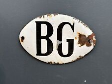 Car Badge Country Code Plate Vintage European Industrial Enamel Sign Decoration picture