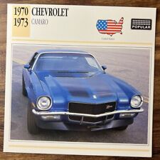 Cars of The World - USA - Single Collector Card - 1970-1973 Chevrolet Camaro picture