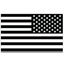 Reversed Black and White American Flag Magnet Decal, 5x8 Inches, Automotive picture