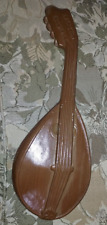 Musical Instrument Decor ROYAL CAST METAL Mandolin MCM Wall Plaque Brown picture