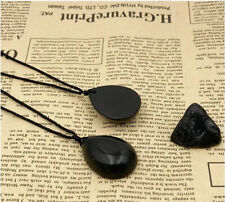1pcs 100% Natural Russia Shungite Necklace,Pear Drop Healing Gem Stone picture