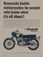 VINTAGE 1967 KAWASAKI MOTORCYCLE ORIGINAL PRINT AD AVENGER 350 JAPANESE CLASSIC picture