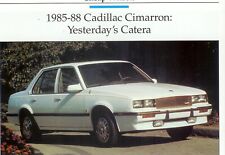 1985 1986 1987 1988 CADILLAC CIMARRON V6 3 pg article picture