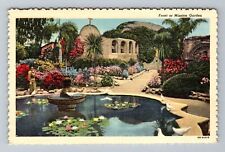 CA-California, Front or Mission Garden, Pond, Birds, Vintage Postcard picture