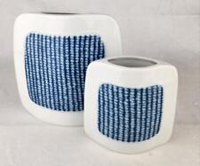 Pair of Bing & Grondahl Copenhagen Porcelain Denmark Blue Vases No 5405 & 5419 picture