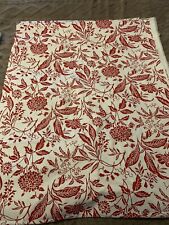 Waverly Soil Release Material Fabric Upholstery Red White Flowers Floral 280x54 picture