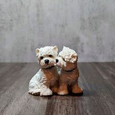 Barkers West Highland White Terrier Dogs Figurine 1997 Snowy & Frosty Signed  picture