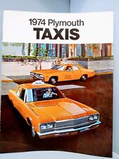 1974 Original Plymouth Taxi Sales Brochure /Catalog Fury Satellite -Excellent picture