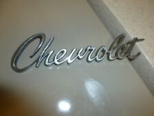 Vintage Chevrolet Script Emblem Metal Chevy Original Badge Chrome Nameplate picture