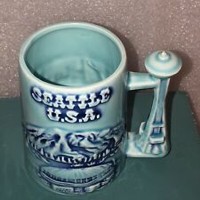 Vintage 1984 Smiwes Pottery Seatle Washington Souvenir Mug Space Needle Fun picture