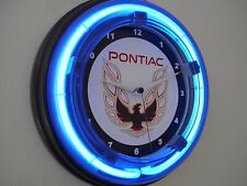 Pontiac Fire Bird Tran Am Motors Auto Garage Neon Wall Clock Advertising Sign picture