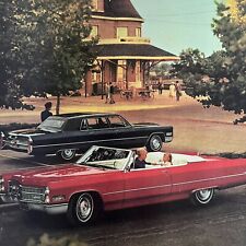 Vintage 1966 Cadillac Red Convertible Black Sedan Color Advertisement Ad picture