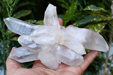 572 gm New Find White Pointed Quartz Crystal Cluster Mineral Specimen Healing picture