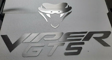 Dodge Viper GTS Beautiful Brushed Aluminum Letter Logo 4 Feet Wide Garage Sign picture