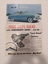 1951 Ford Sales Brochure Catalog Booklet Old Original picture