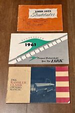 (3) Vintage Owners Manuals- 1955 Studebaker, 1961 Lark Accessories, 1966 Rambler picture