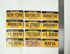 12 PCs New York License Plate Fridge Magnet Mini Size Souvenir Travel Gift picture