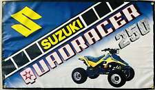 SUZUKI QUADRACER 250 ATV 3x5ft FLAG BANNER MAN CAVE GARAGE picture