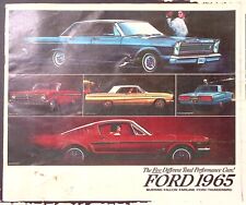1965 FORD PERFORMANCE CAR MUSTANG FALCON FAIRLANE THUNDERBIRD AD BROCHURE  W39 picture
