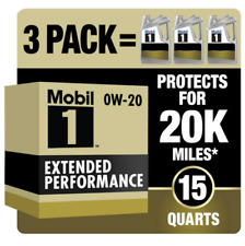 Mobil 1 Extended Performance Full Synthetic Motor Oil 0W-20    5 Qt  (3 Pack) picture