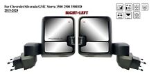 Pair Left+Right Side Chrome Tow Mirror for 19 to 24 Chevry Silverado GMC Sierra picture