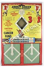 NEW NOS VINTAGE DAMON RUNYON MEMORIAL CANCER FUND BASEBALL PUNCH BOARD GAME 1948 picture
