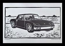 Porsche 914/6 GTS Woodcut Print Andreas Hentrich 30 Years Jahre picture