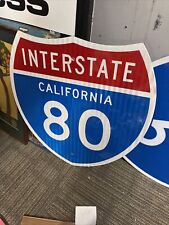 CALIFORNIA Interstate 80 Reflective California 24” X 24 Shield New Old Stock picture