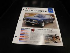 1971-1975 Fiat 130 Coupe Spec Sheet Brochure Photo Poster 72 73 74 picture